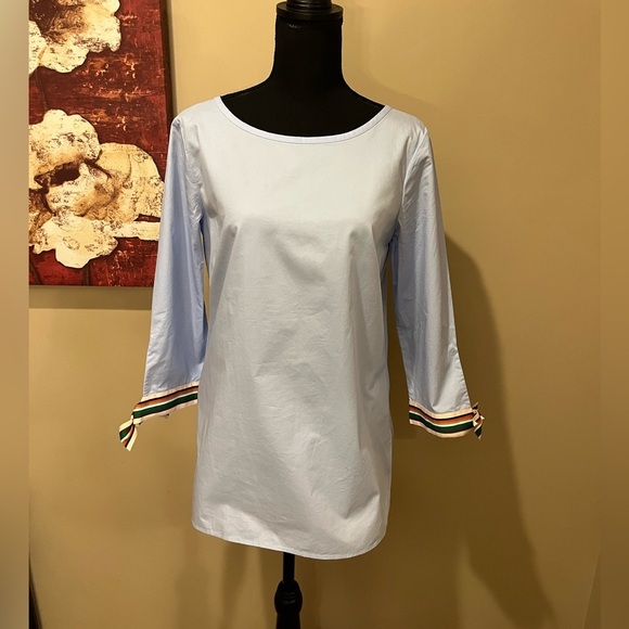 NWOT Talbots Grosgrain-Ribbon-Tie Top, size Small - Picture 3 of 7